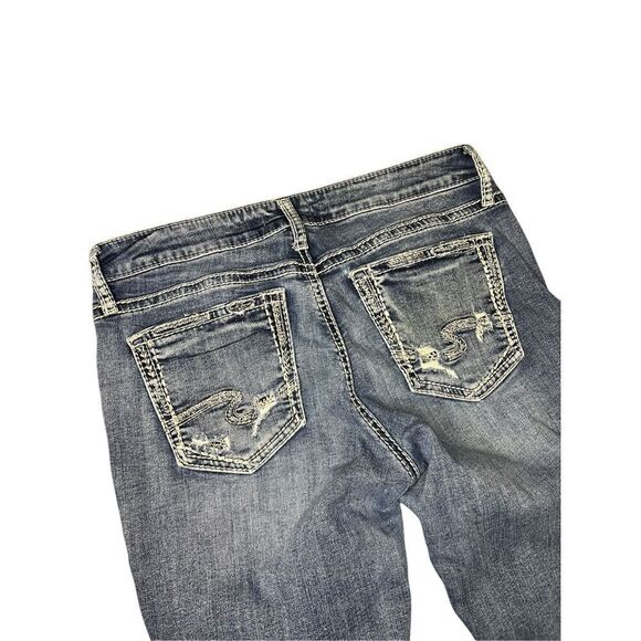 Silver Jeans Women’s 31 Elyse Mid Rise Bootcut Denim Stretch Country Cowgirl - Picture 7 of 8